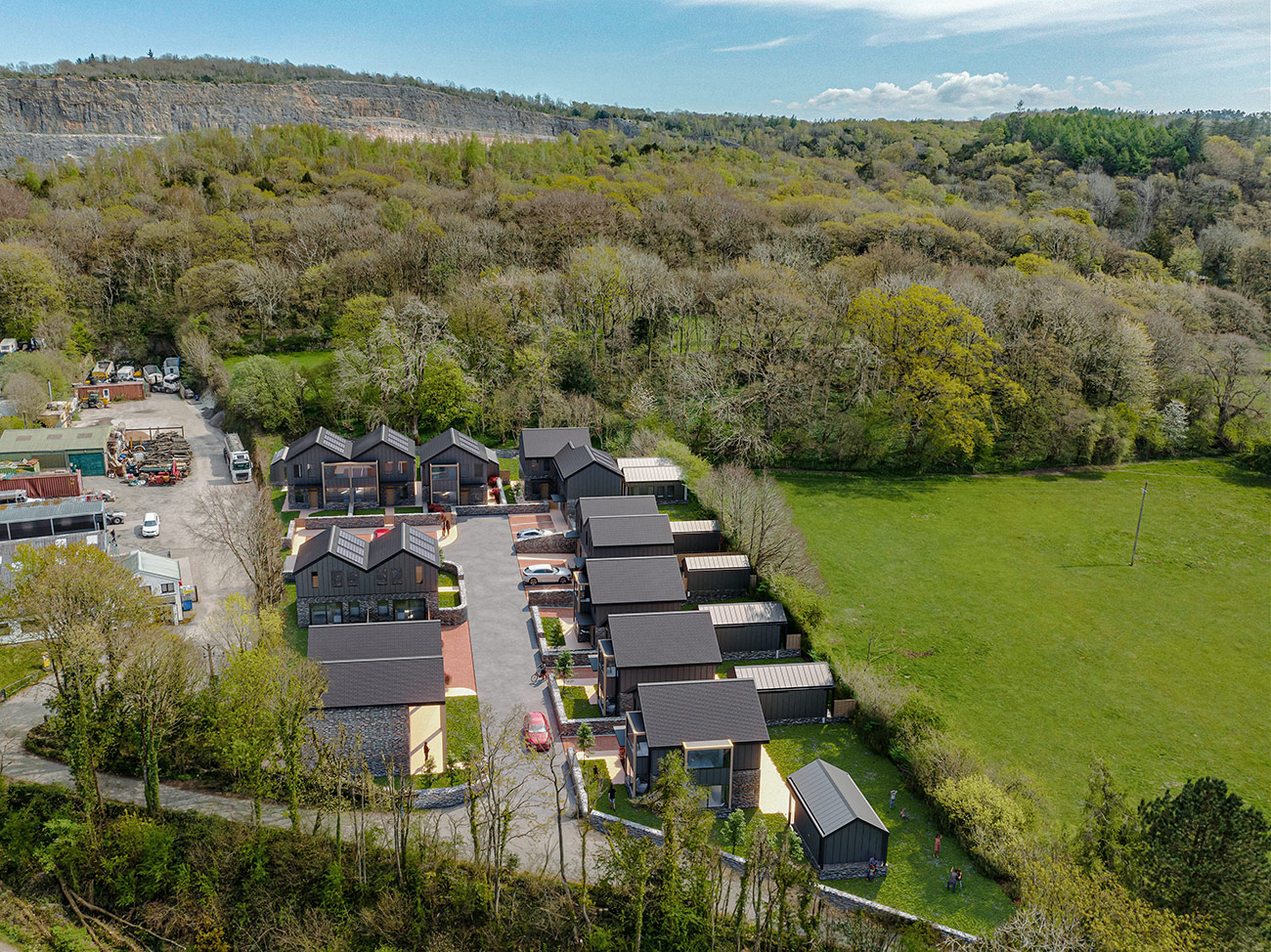 Sandside, Milnthorpe 3d aerial visual of the apartments