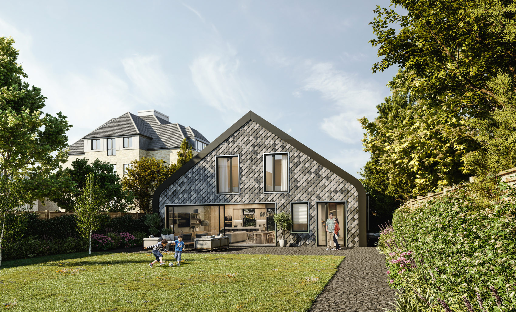 Wilesden Lane, Brondesbury 3d visual from the garden