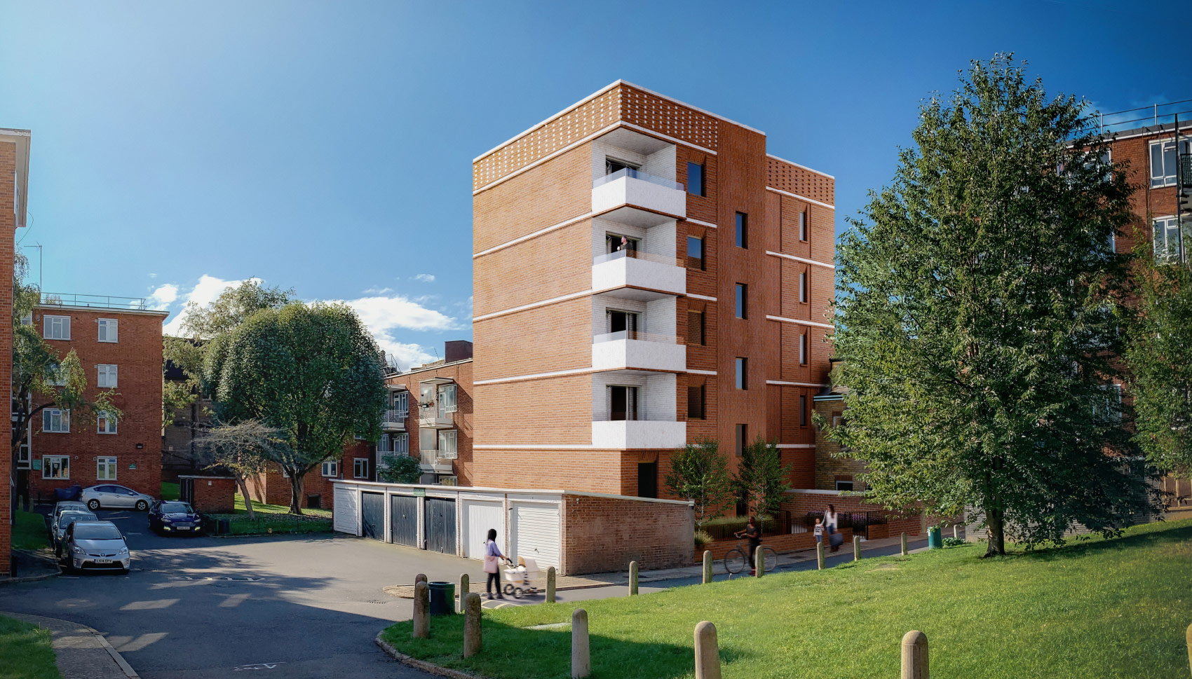 Bird in hand, Kilburn 3d visual of approach to the building
