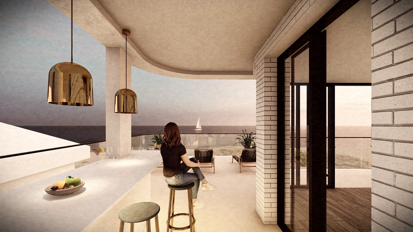 Banks Road, Sandbanks, 3d visual of the terrace