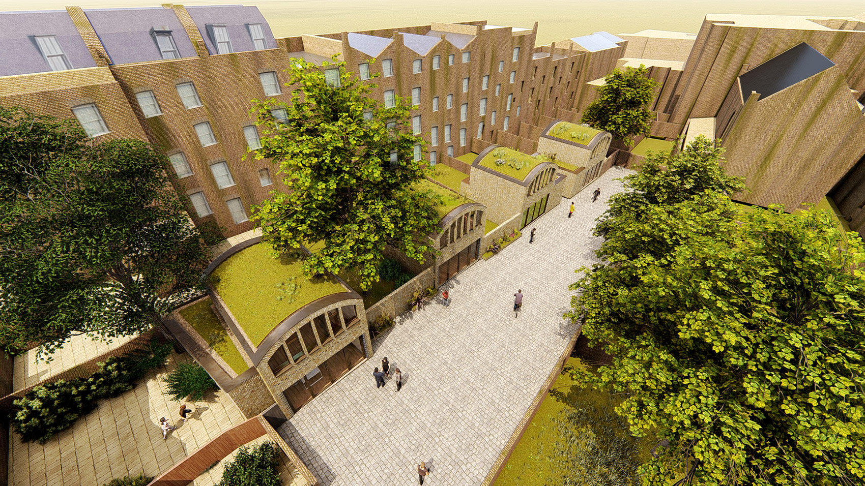 Soley Mews, Islington, 3d aerial visual