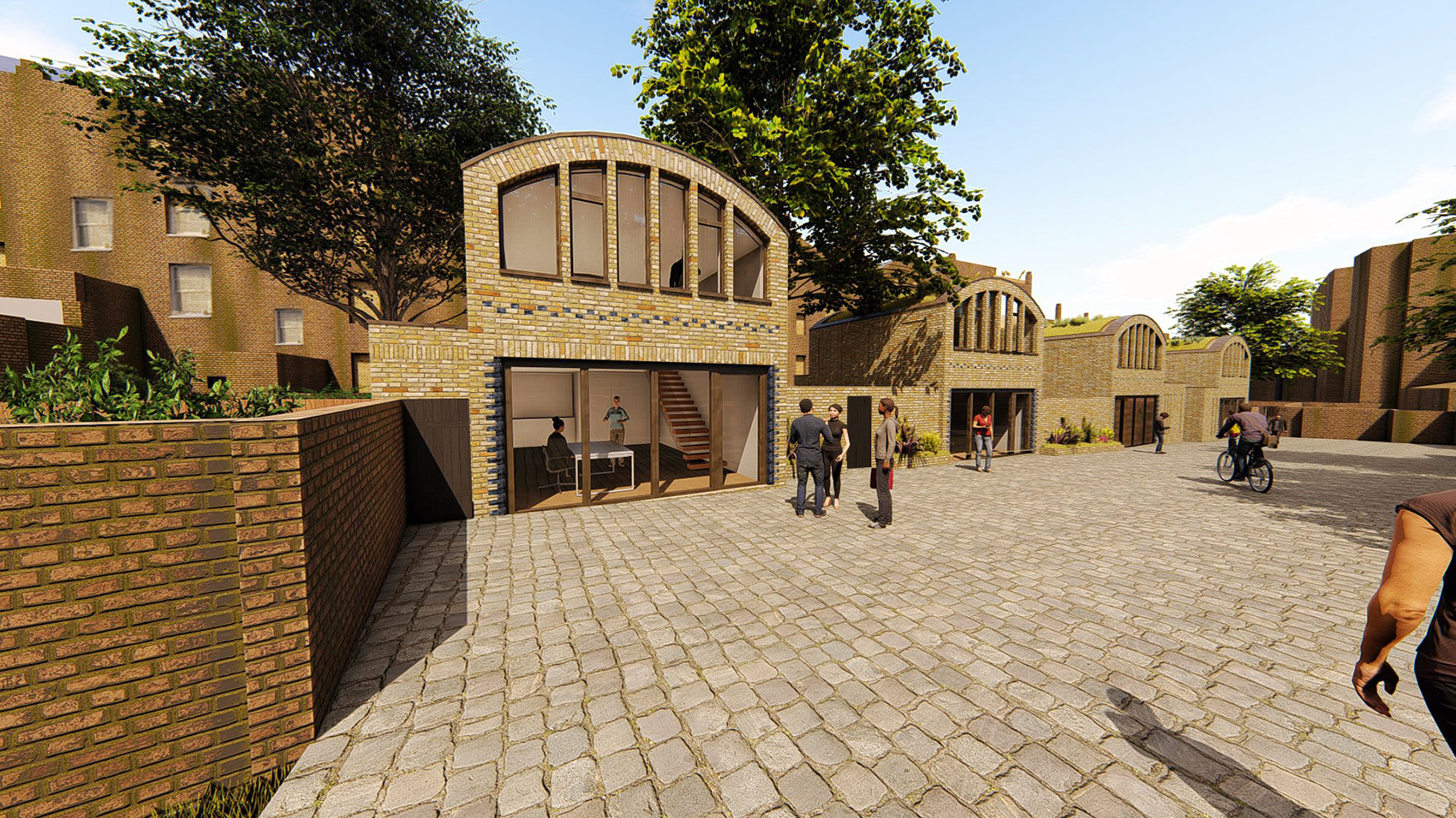 Soley Mews, Islington, 3d visual of the approach